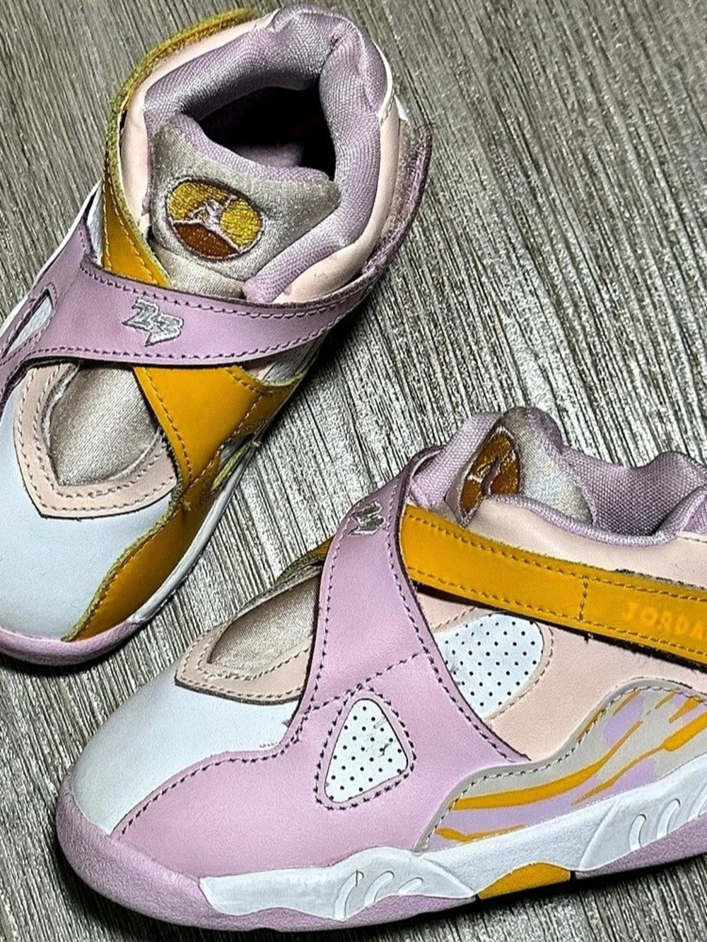Nike Air Jordan 8 Retro TD Artic Punch Pink Slip On Velcro Toddler Size 8C